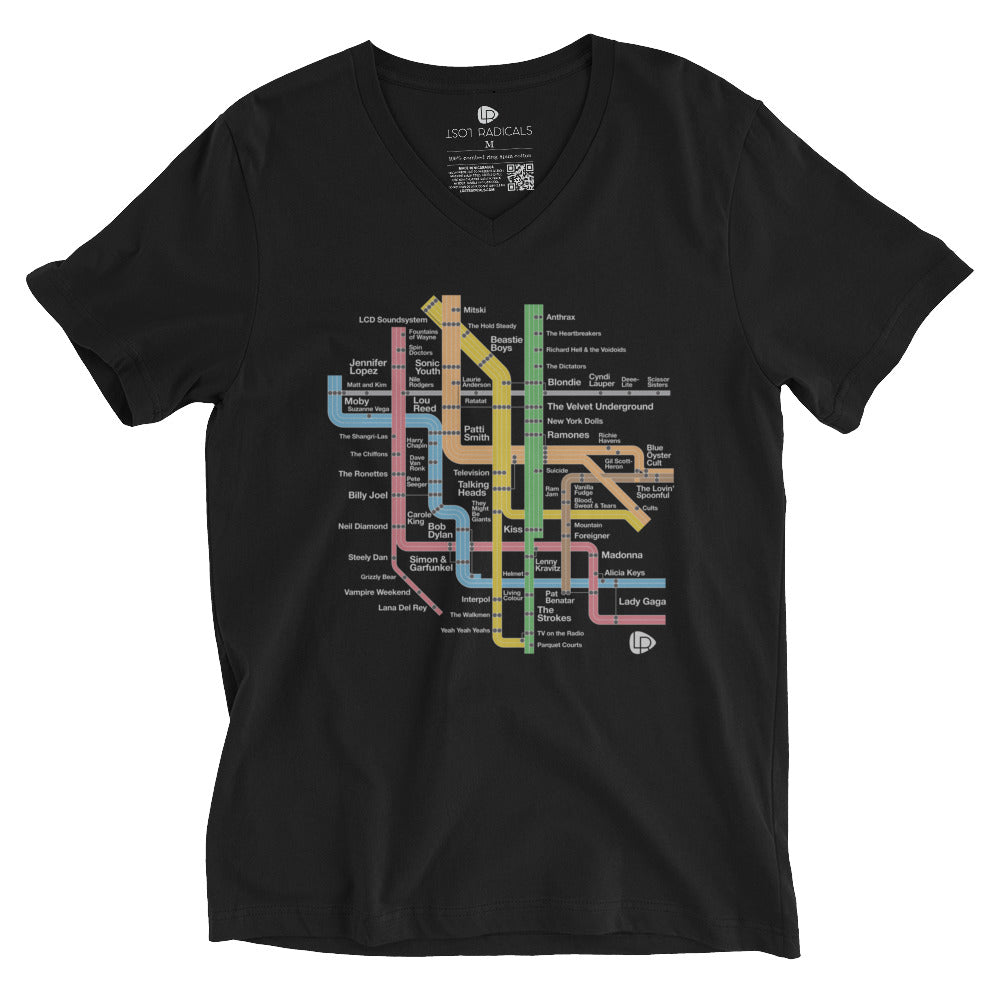 NYC Rock Underground V-Neck T-Shirt