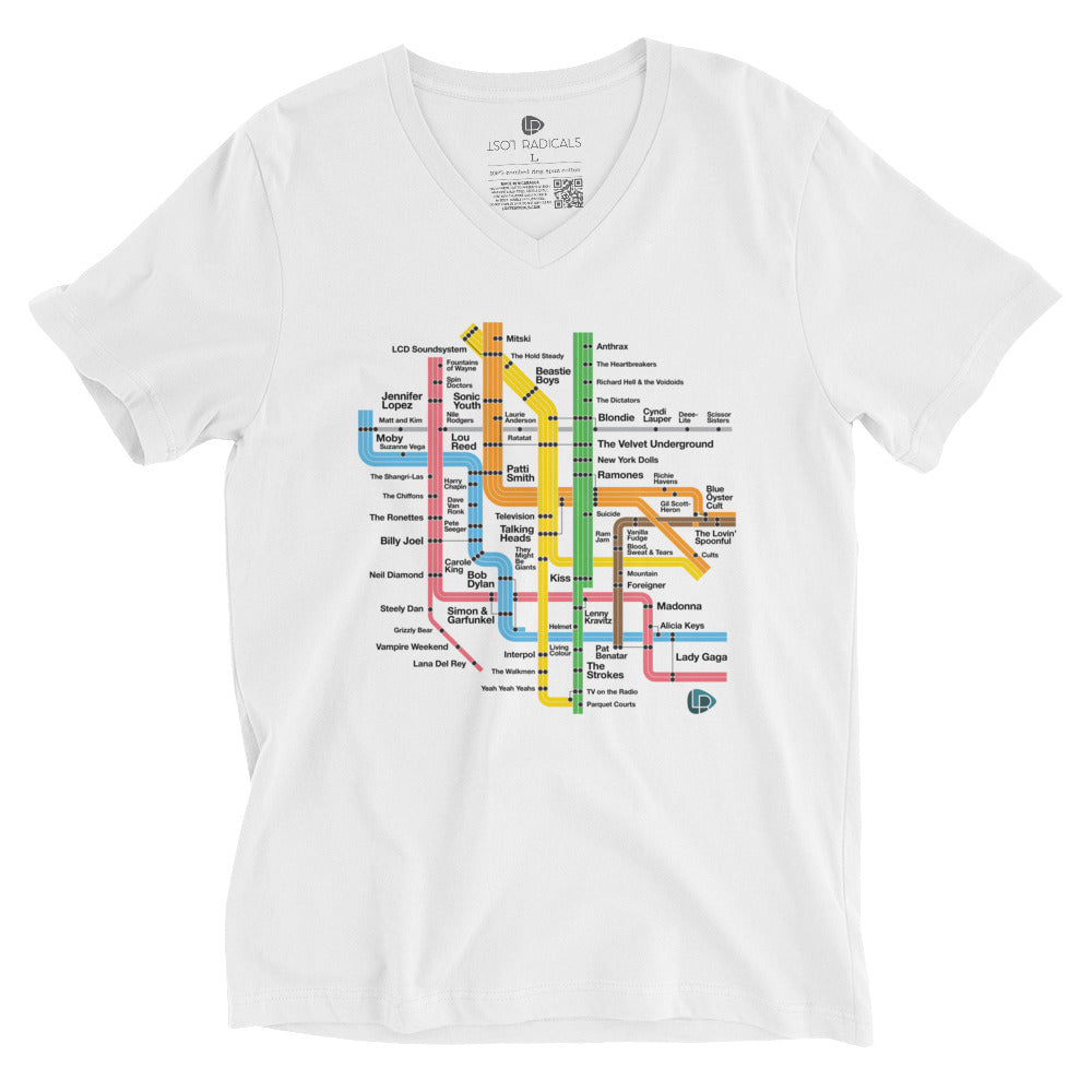 NYC Rock Underground V-Neck T-Shirt