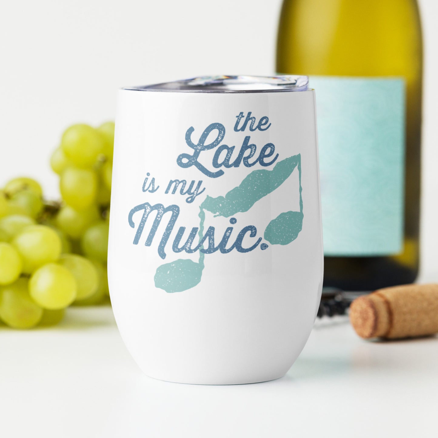The Lake Is My Music Wine Tumbler