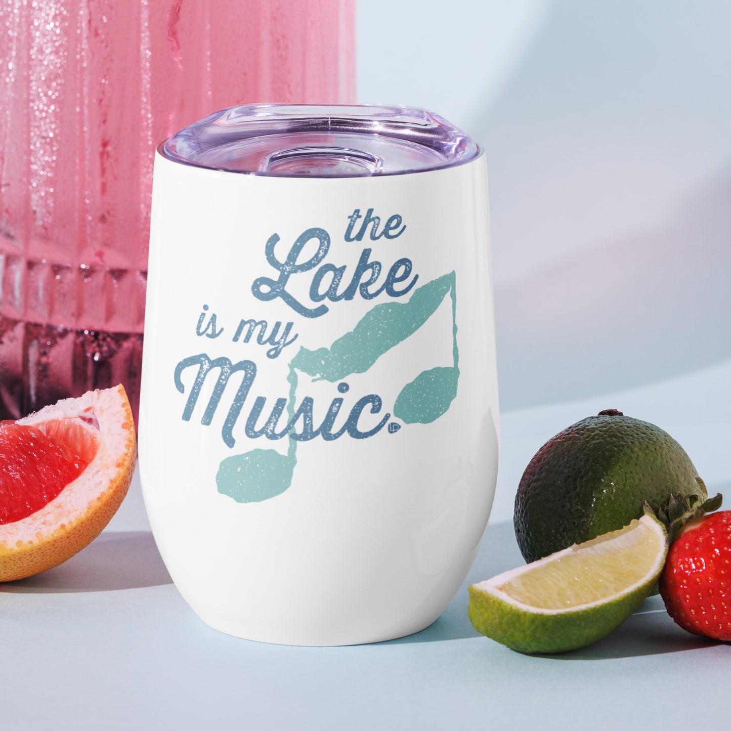 The Lake Is My Music Wine Tumbler