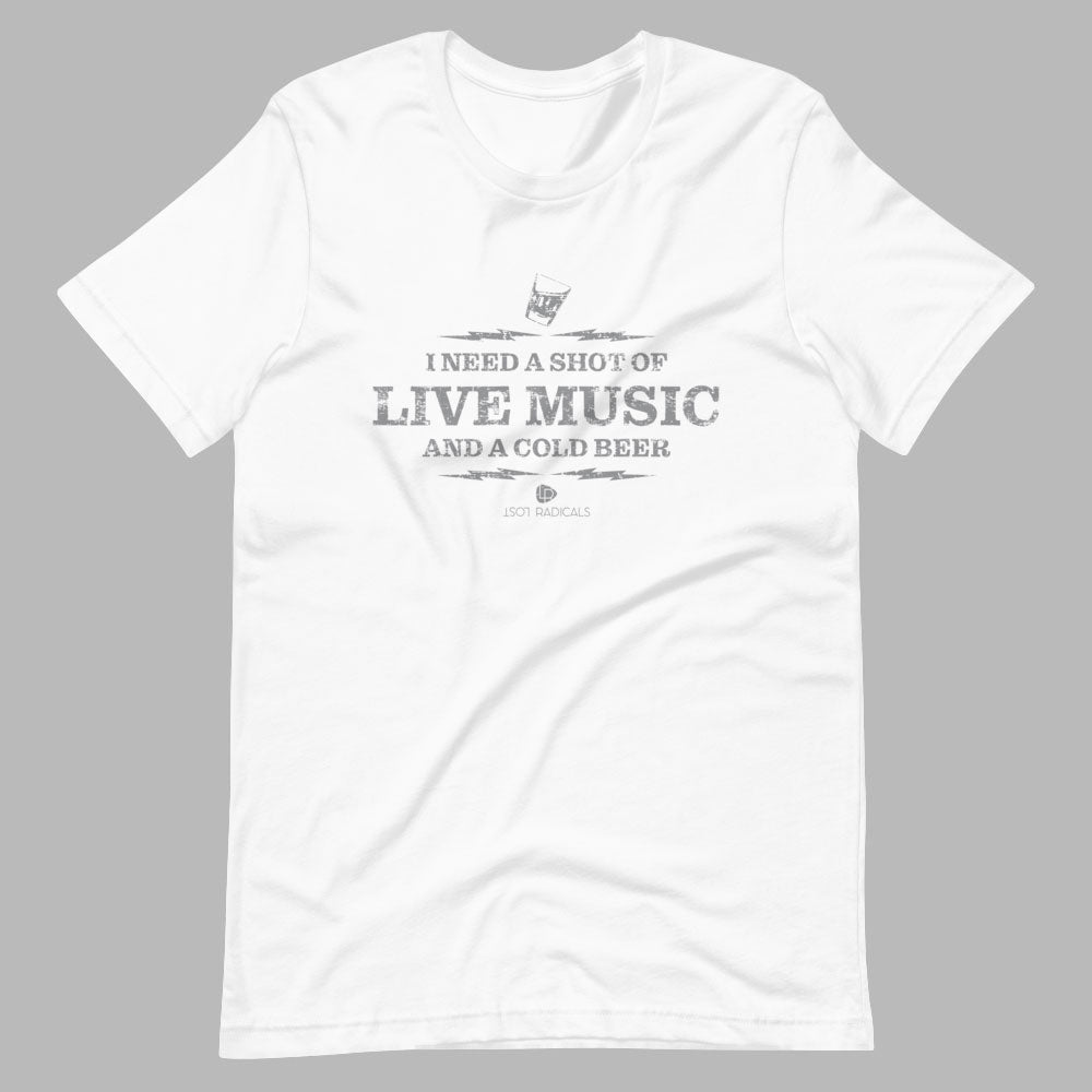 Shot of Live Music Unisex T-Shirt - Lost Radicals