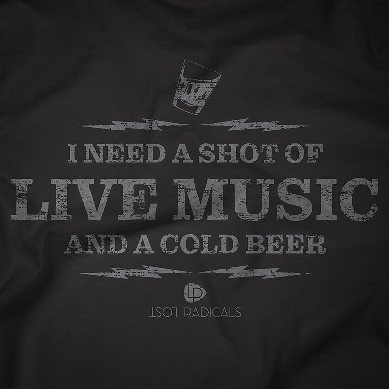 Shot of Live Music Unisex T-Shirt - Lost Radicals