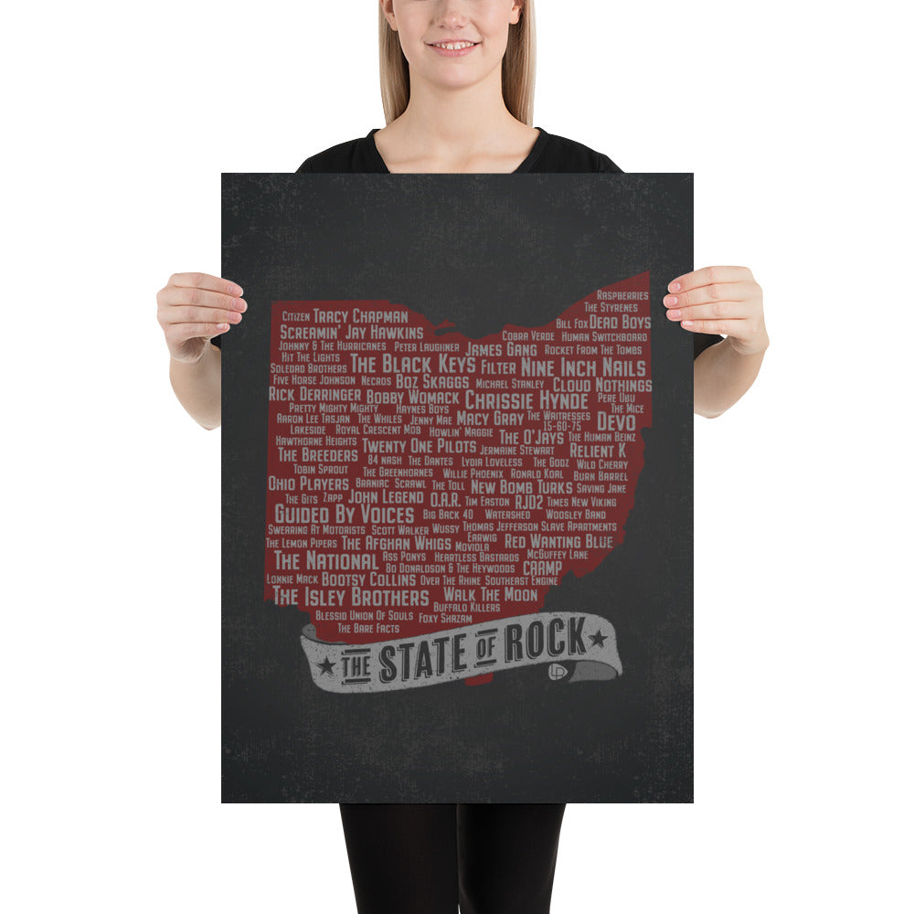 The State of Rock Poster (Red) - Lost Radicals