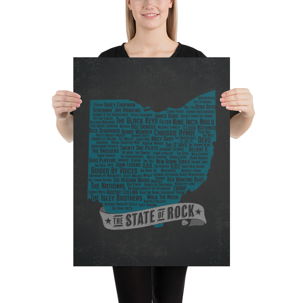 The State of Rock Poster (Blue) - Lost Radicals