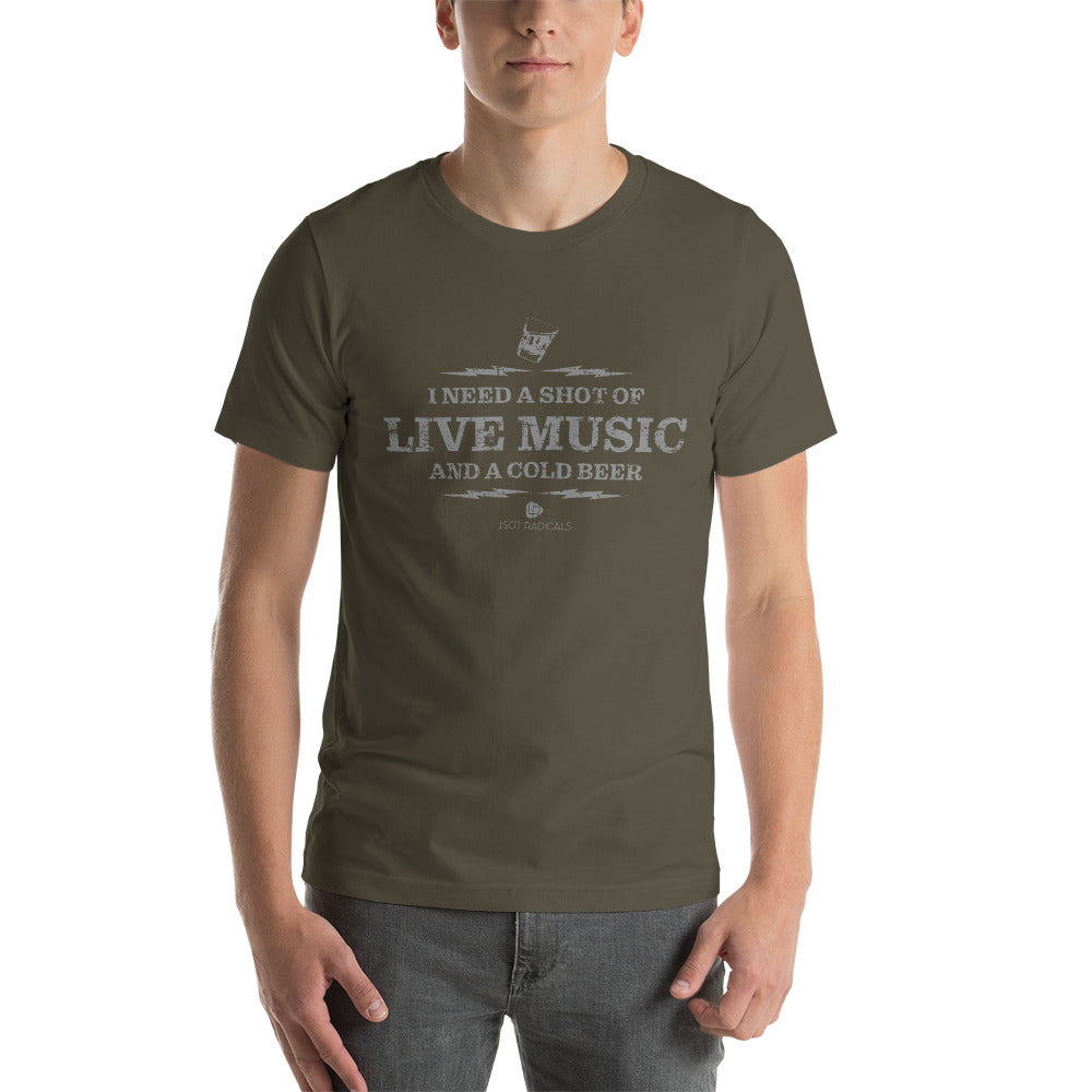 Shot of Live Music Unisex T-Shirt - Lost Radicals