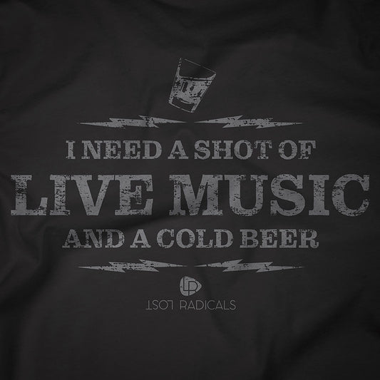 Shot of Live Music Unisex T-Shirt - Lost Radicals