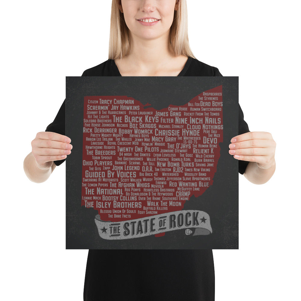 The State of Rock Poster (Red) - Lost Radicals
