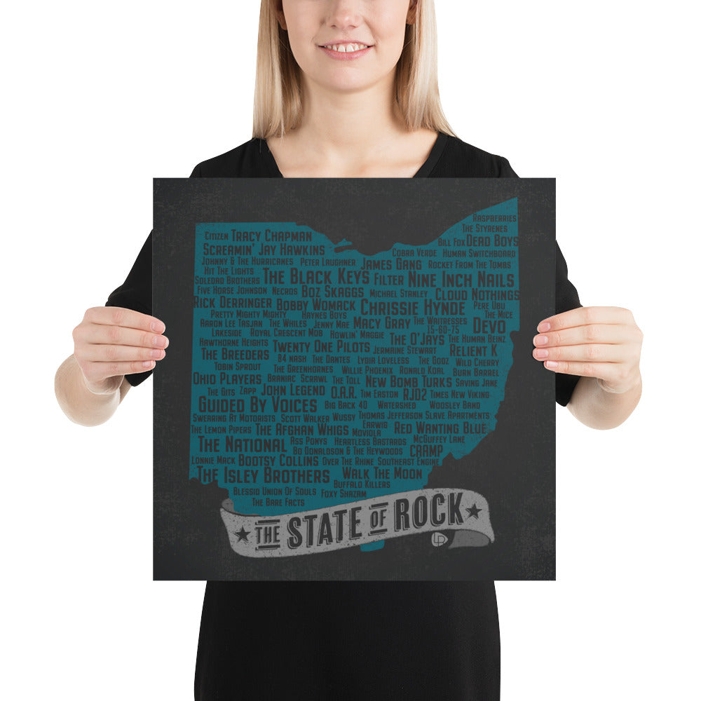 The State of Rock Poster (Blue) - Lost Radicals