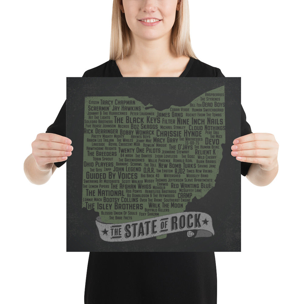 The State of Rock Poster (Sage) - Lost Radicals