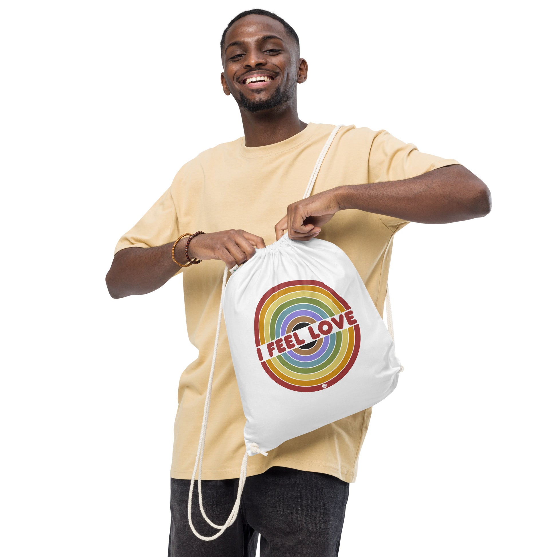 I Feel Love Drawstring Bag - Lost Radicals