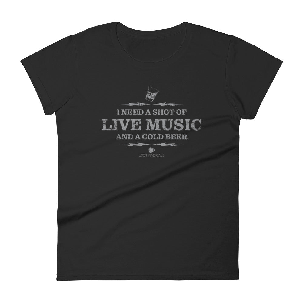 Shot of Live Music Women's Fit T-shirt - Lost Radicals